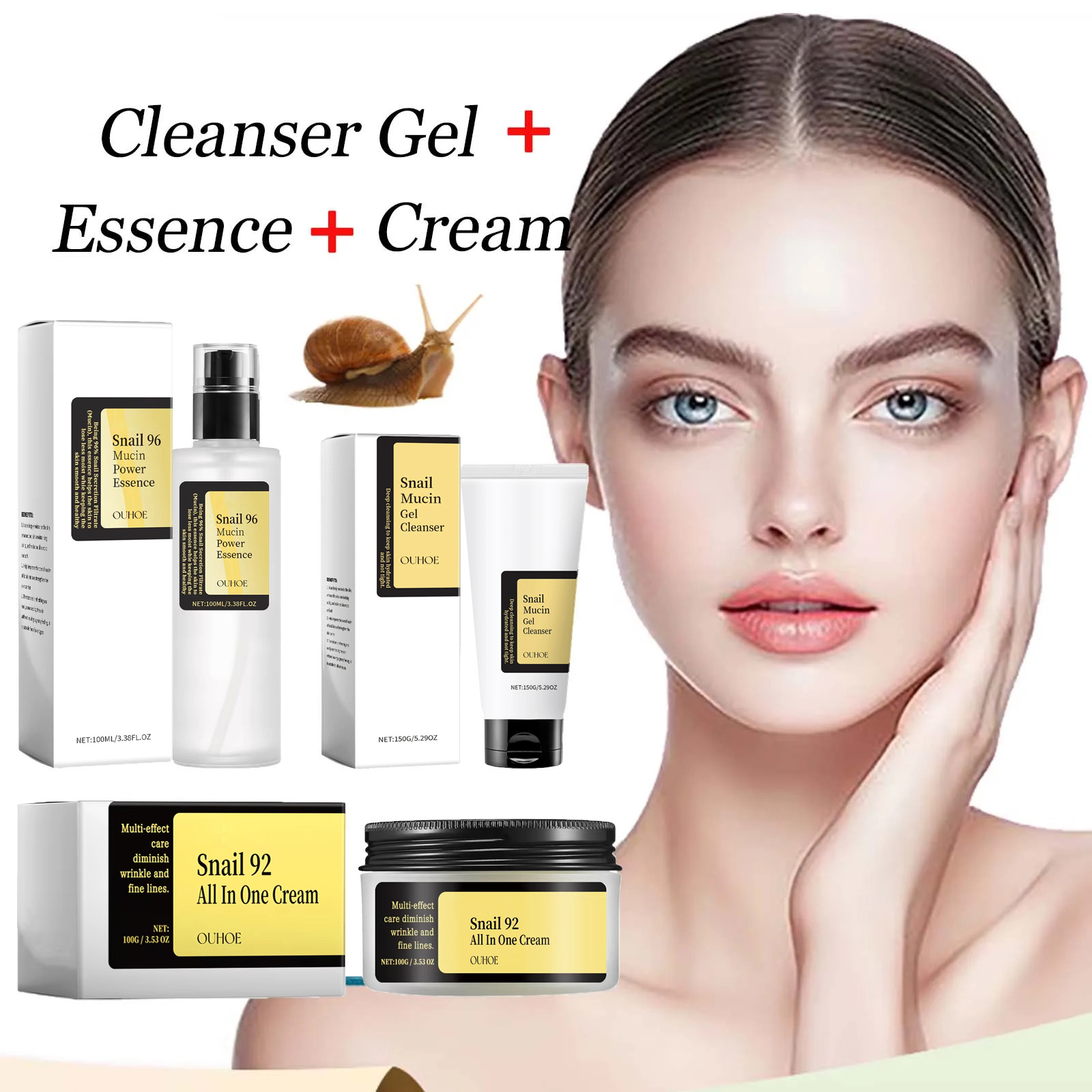 Snail Secretion 96 - Precious Snail 96 Mucin Power Essence/Cleanser/Cream