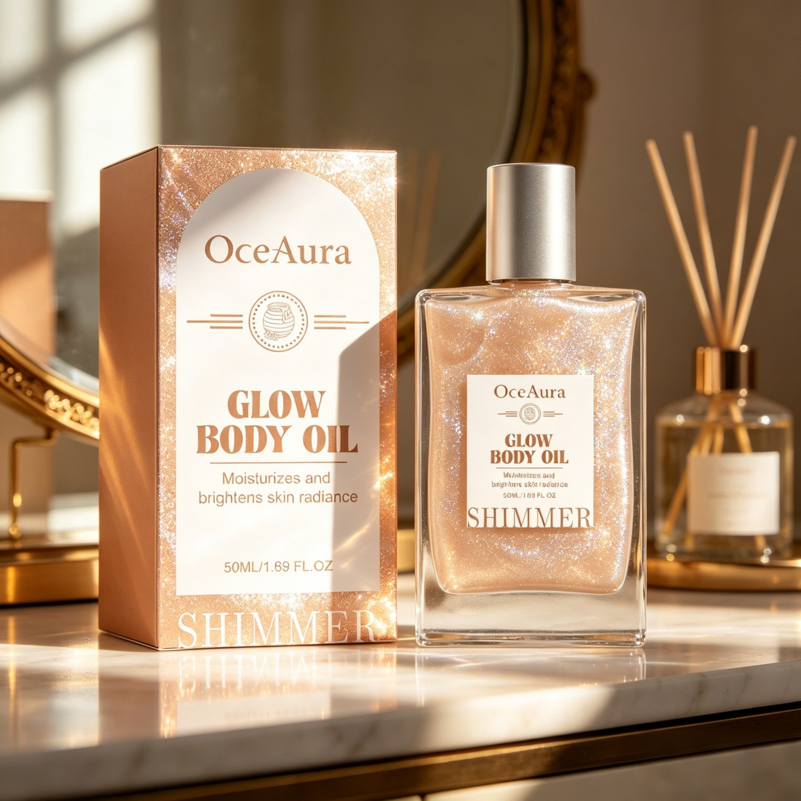 OceAura Honey Glow Body Oil Si - Luxury Natural Skincare reseña y precio