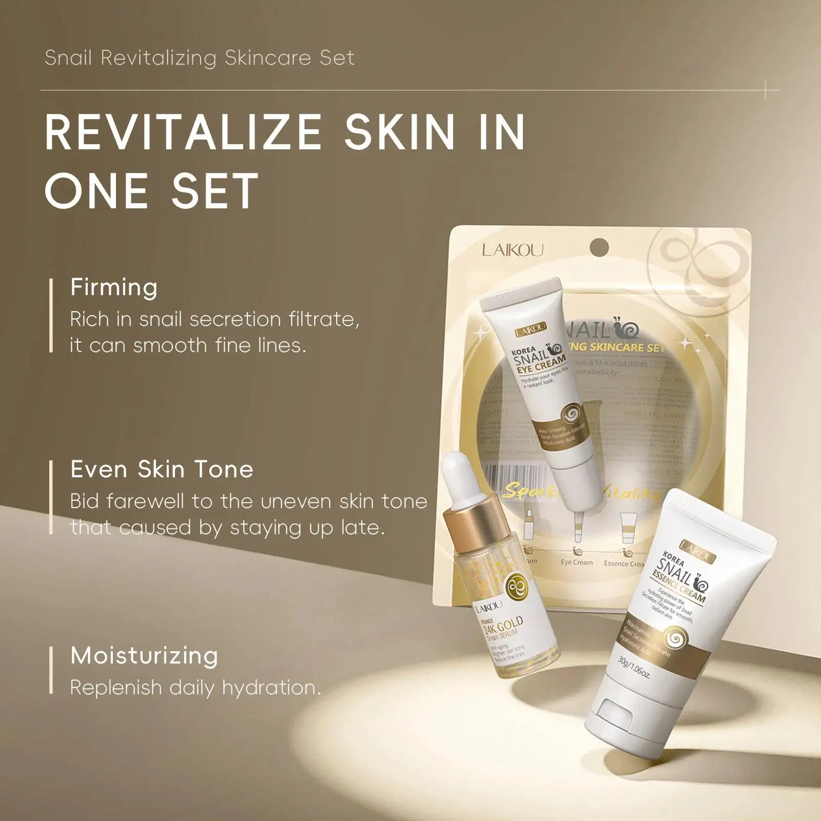 24K Gold Snail Repair Serum Ey - Luxury Natural Skincare reseña y precio