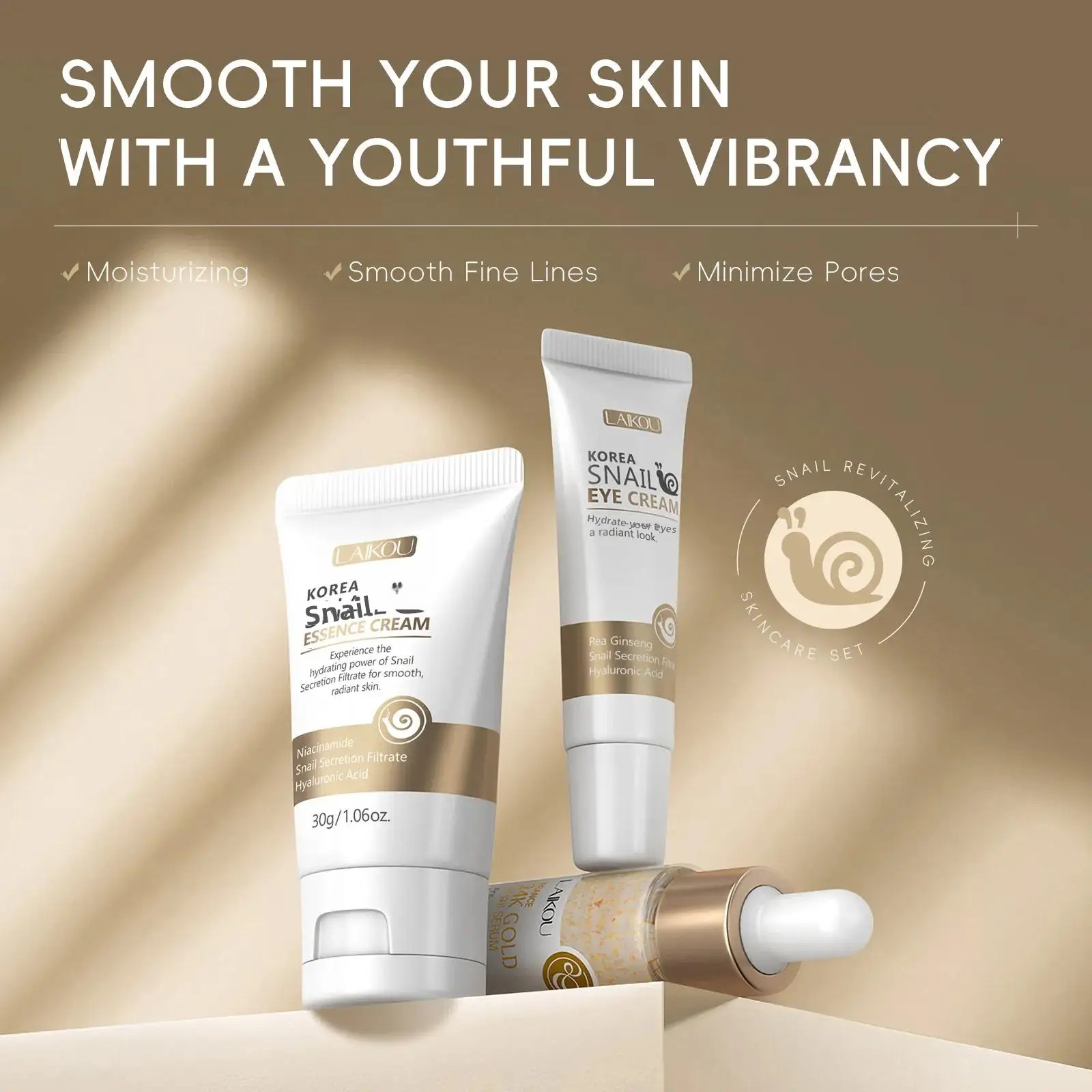 24K Gold Snail Repair Serum Ey - Luxury Natural Skincare reseña y precio