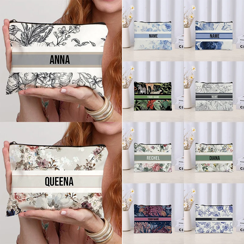 Custom Name Vintage Makeup Bag - Luxury Skincare And Makeup Brands reseña y precio
