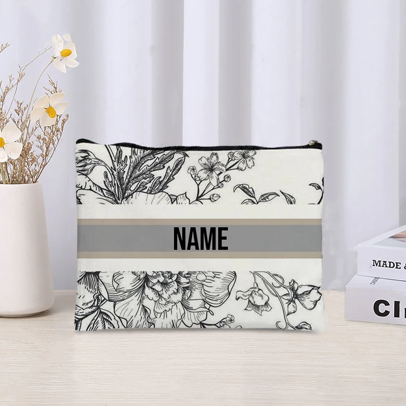 Custom Name Vintage Makeup Bag - Luxury Skincare And Makeup Brands reseña y precio